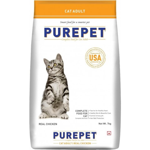  Purepet Real Chicken Adult Dry Cat Food, 7kg